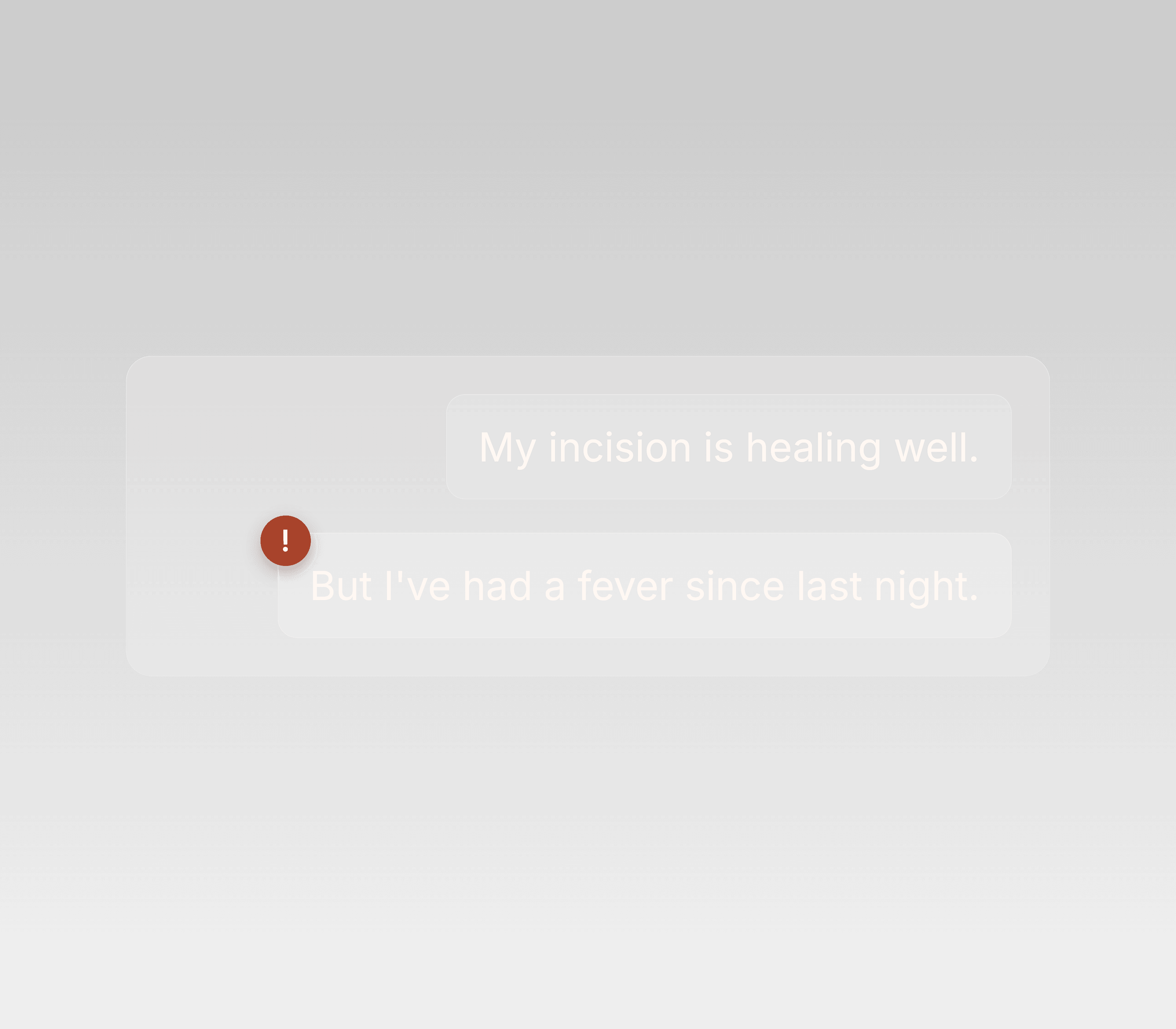 Conversation routed to the care team with full patient context