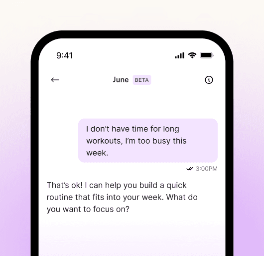 June AI providing personalized movement guidance