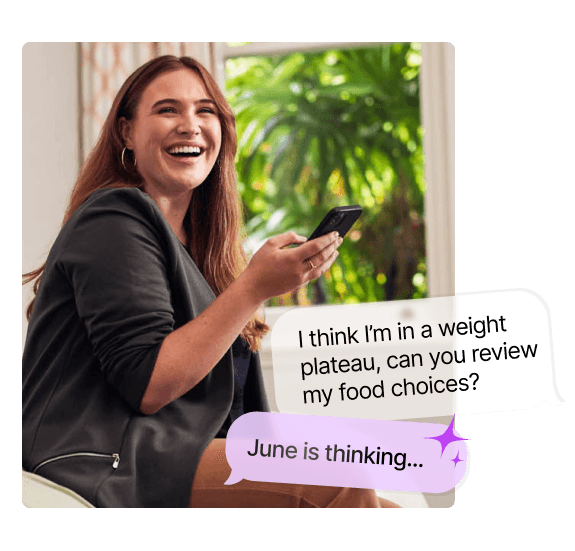 June AI health coaching conversation